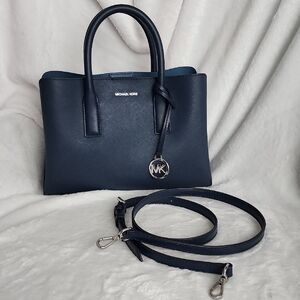 Michael Kors Dark Blue Satchel Bag